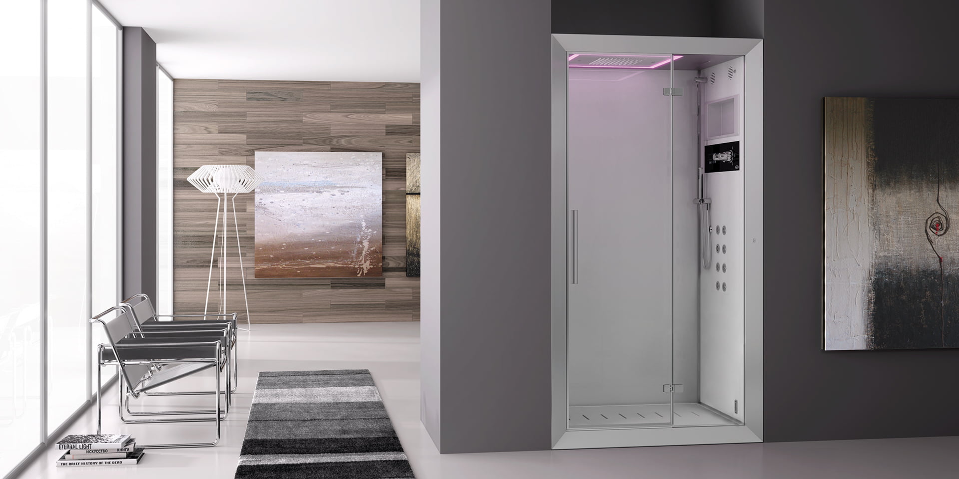 Jacuzzi-Shower_Frame-100_White_Lifestyle