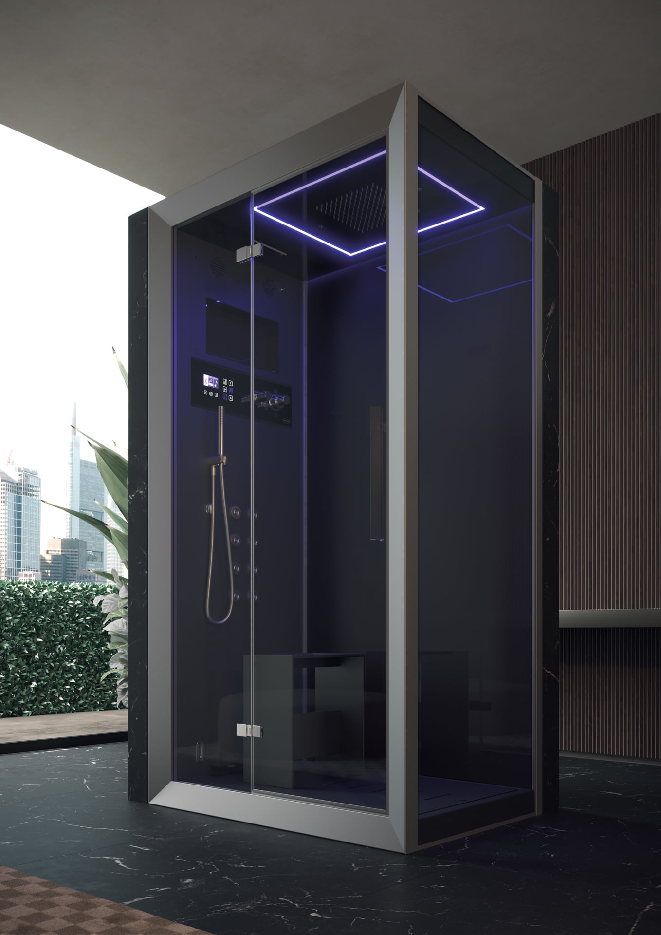 Jacuzzi-Shower_Frame-120_Black_Lifestyle_2