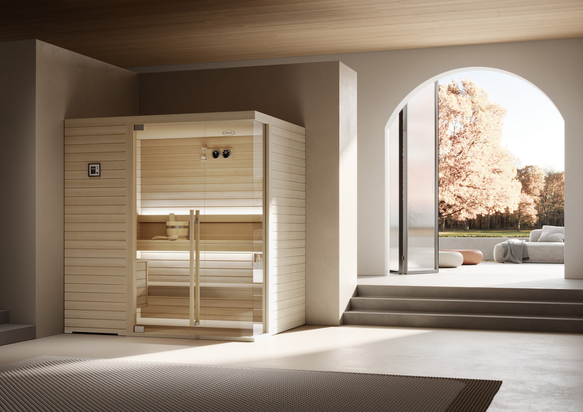 Jacuzzi-Wellness_MOOD-M-Side-Glass_LH_Lifestyle-1_Linden